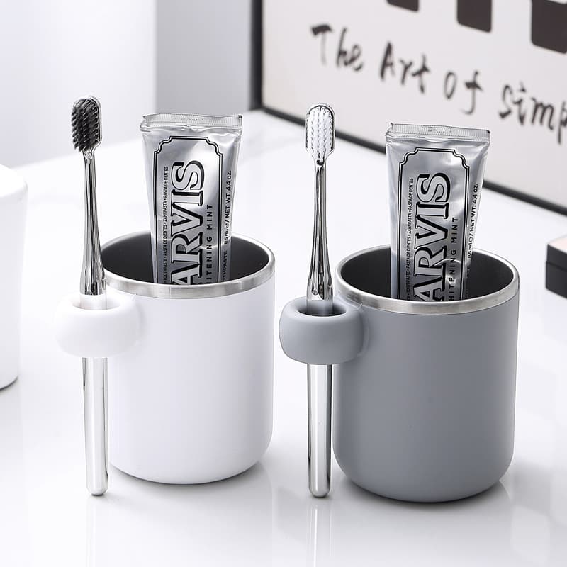 Stainless Steel Rinse Cup High-Appearance Couple Toothbrush Cup Premium Minimalist Kids Toothbrush Cup Tooth Mug Wash Cup