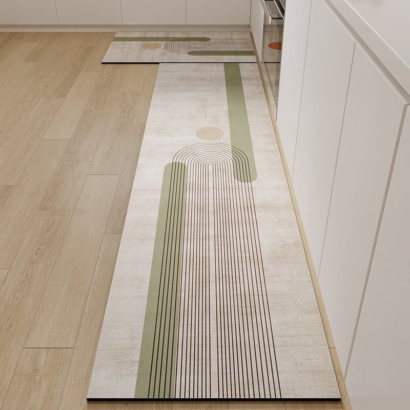 Minimalist Restaurant Door Mat Non-Slip Wear-Resistant Washable Diatom Mud Mat Water and Oil Absorbing for Home Kitchen Mat Wholesale