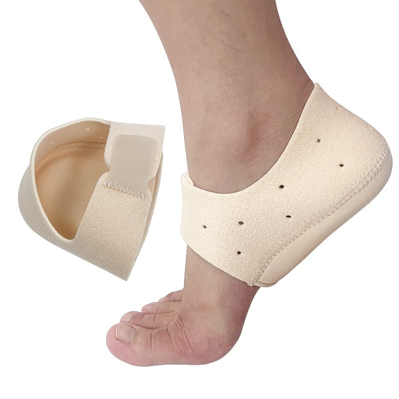 Magic Strap Adjustable Breathable Silicone Heel Pad Gel Anti-Foot Crack Protective Insole Heel Warm Cover