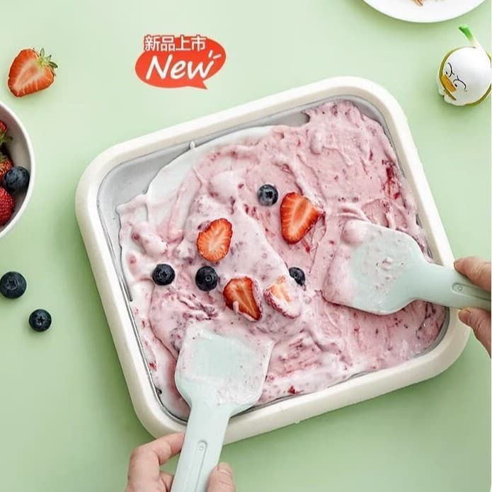MOKKOM fried ice machine fried yogurt machine household small ice cream machine homemade diy fried ice tray unplugged