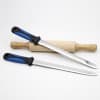 Stainless Steel Double-Sided Serrated Bread Knife Cake Knife Slicing Knife Toast Baking Cut Home Use Dual-Blade Cotton Cutting Knife
