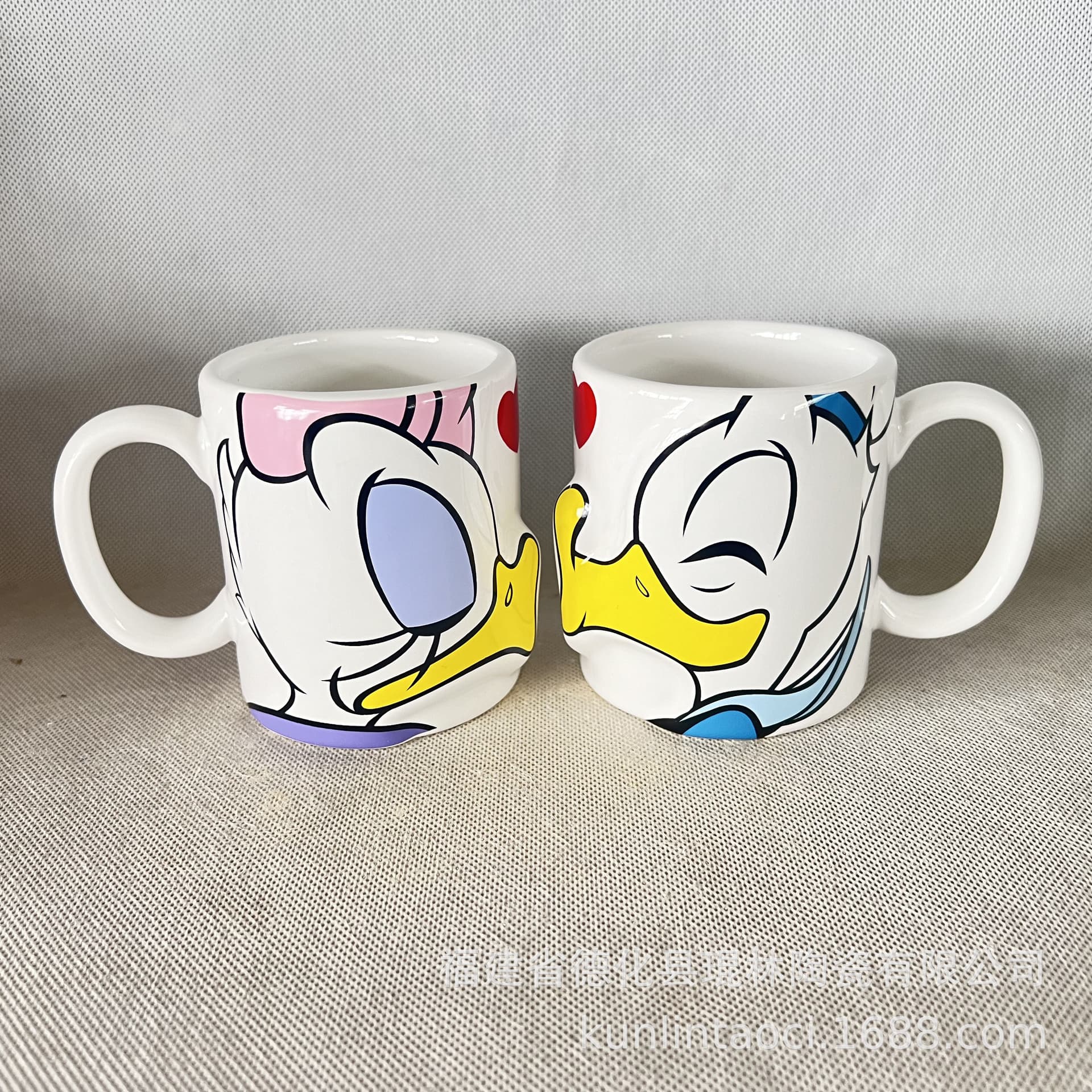 Source Factory New Ceramic Cup Donald Duck Couple Pair Cup Donald Duck Ceramic Cup Quality Assurance