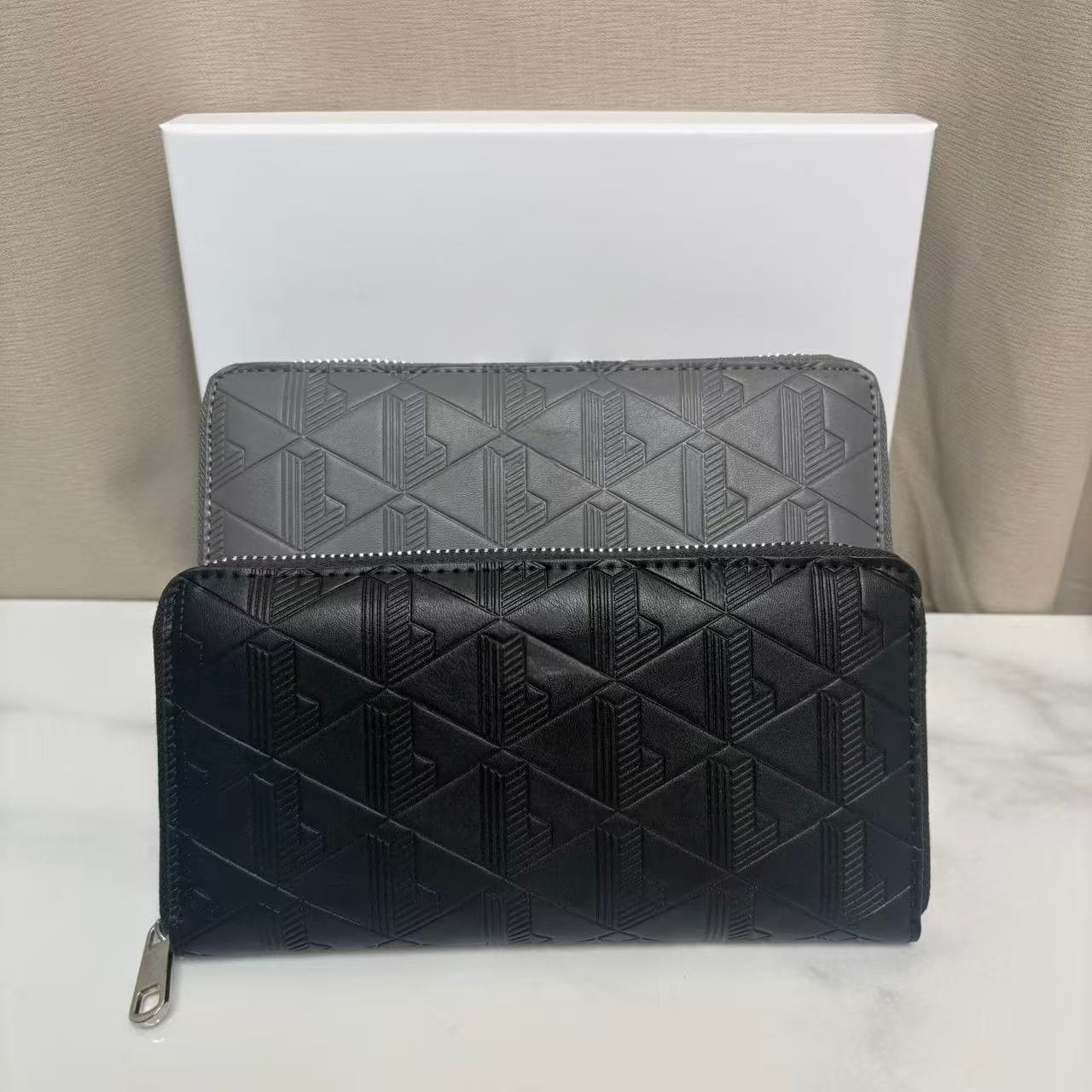 Embossed Long Zip Wallet Unisex Multi-Card Slot Clutch Bag Large Capacity Phone Bag Wholesale