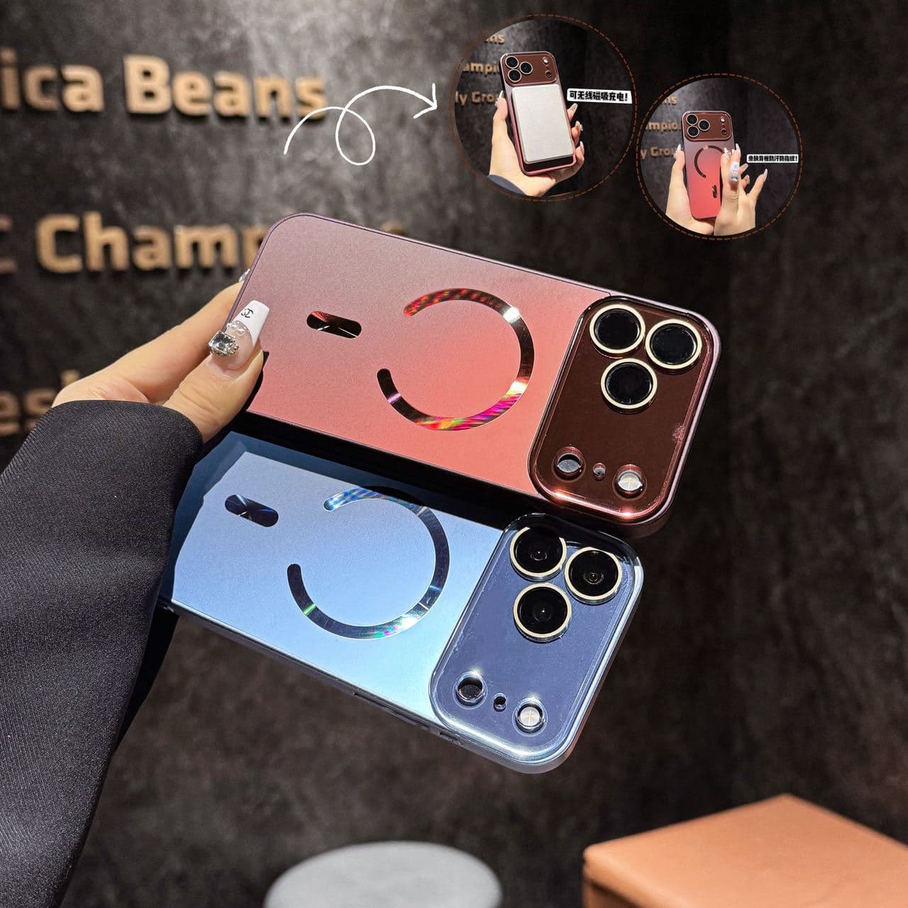 Streamer Large Window Magnetic Case for iPhone 18 Pro Max, Frosted Full Coverage for iPhone 17, Shockproof for 16/15