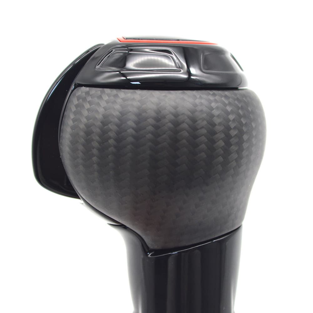 Dry Carbon Fiber Shift Knob for GTIRSSlien New R Logo Matte Black Carbon Fiber Gear Shift Head Trim
