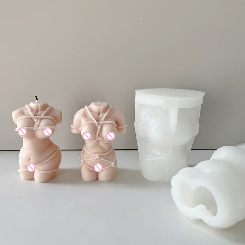Jiahuimei DIY Human Body Aromatherapy Candle Silicone Mold, Simulated Human Body Scented Stone Gypsum Mold