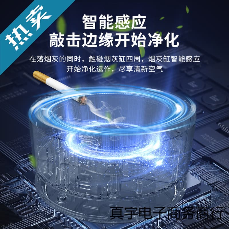 Air Purifier Car Room Office Chess Room Indoor Secondhand Smoke Removal Smoke Odor Eliminator Air Purifying Ashtray