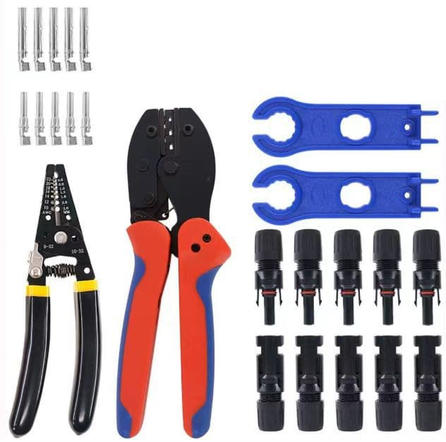 MC4 Solar Tool Kit Installation Crimping Pliers Solar Wrench Connector LY-2546B Wire Clamping Pliers