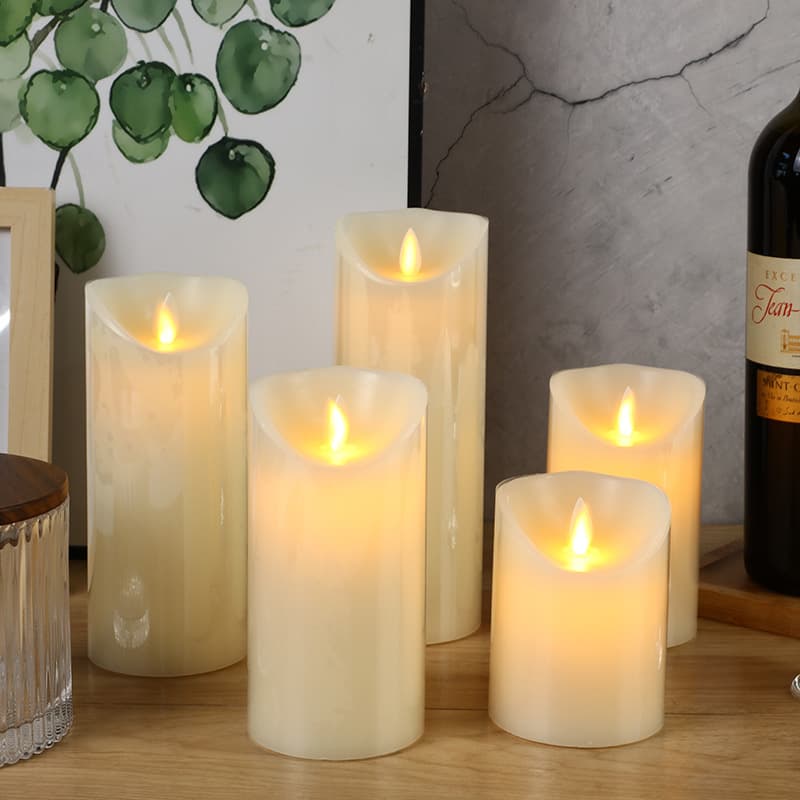Led Electronic Candle with Flickering Simulated Paraffin Light, Beveled Edge Candle, Creative Birthday and Wedding Candle Light Wholesale