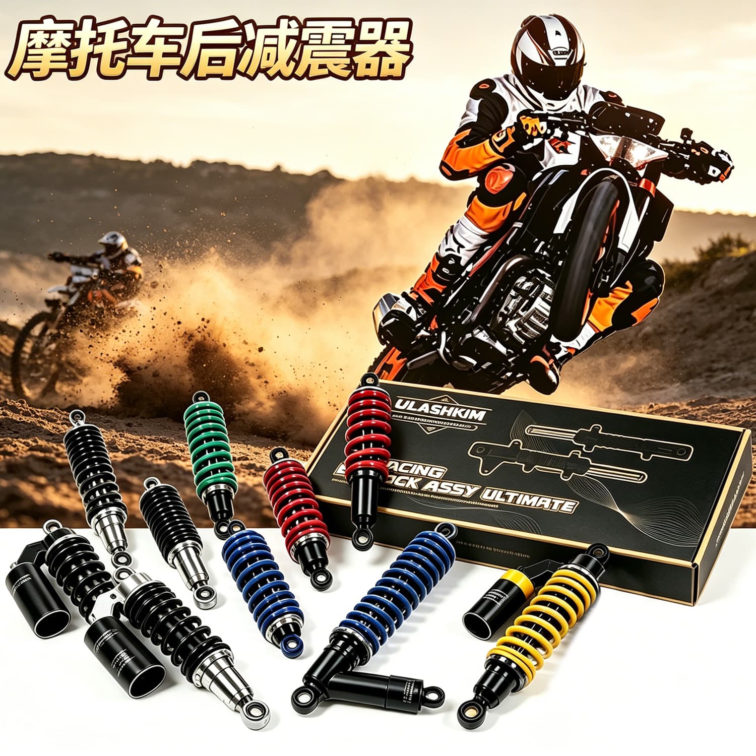 Motorcycle Rear Shock Absorber AX100 BM150 CG125 EN125 GY6 CB125 WAVE125 RCB
