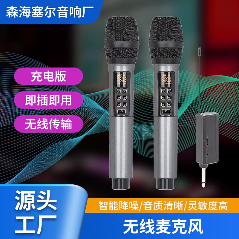 Microphone Store Promotes KTV Universal Sound Card Live Streaming One-to-Two Wireless Microphone 108