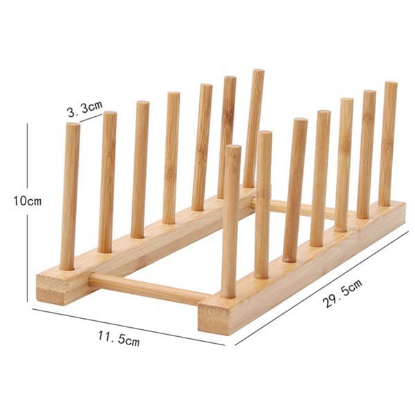2 Creative Kitchen Cup Racks, Supermarket Display Storage Rack, Simple Bamboo Bowl and Plate Drying Rack