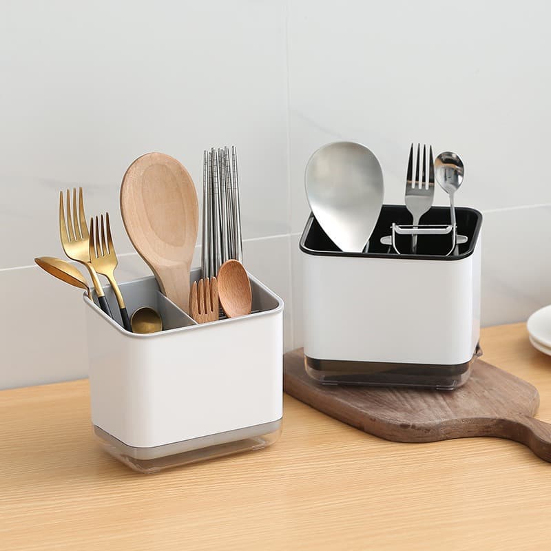 Chopstick Holder Rack, Spoon Storage Box, Kitchen Utensil Drainer, Multi-functional Home Chopstick Barrel