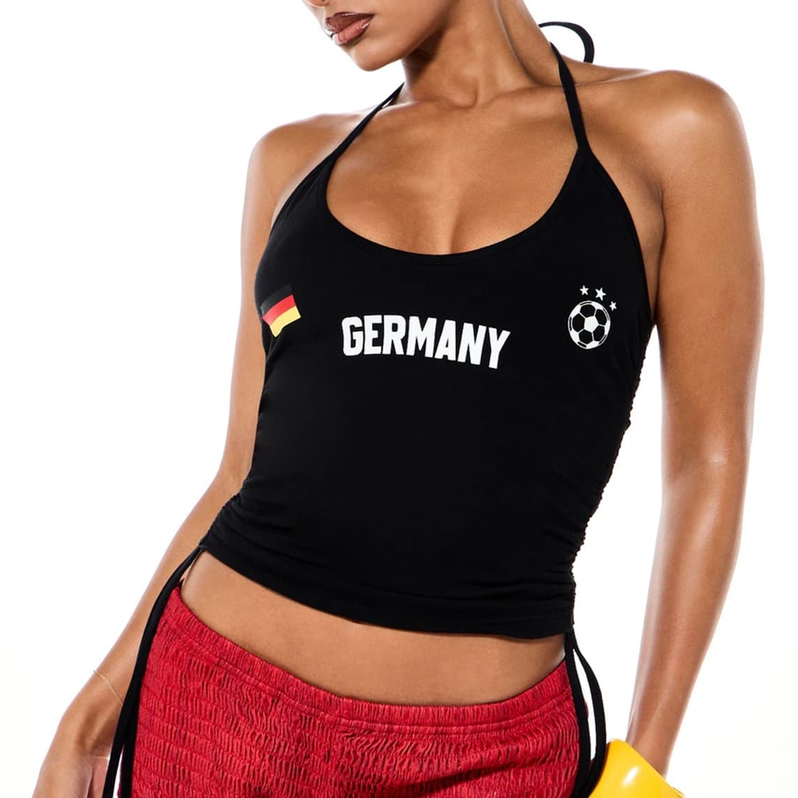 Y2K Women's Slim Fit Letter Print Black Top Summer Style Halter Neck Crop Tank Top Streetwear