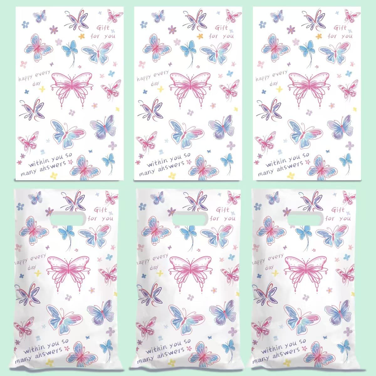 Plastic Gift Bag Snack Shop Bag Packaging Bag Handbag Small Fresh Bag Small Size Bag Wholesale