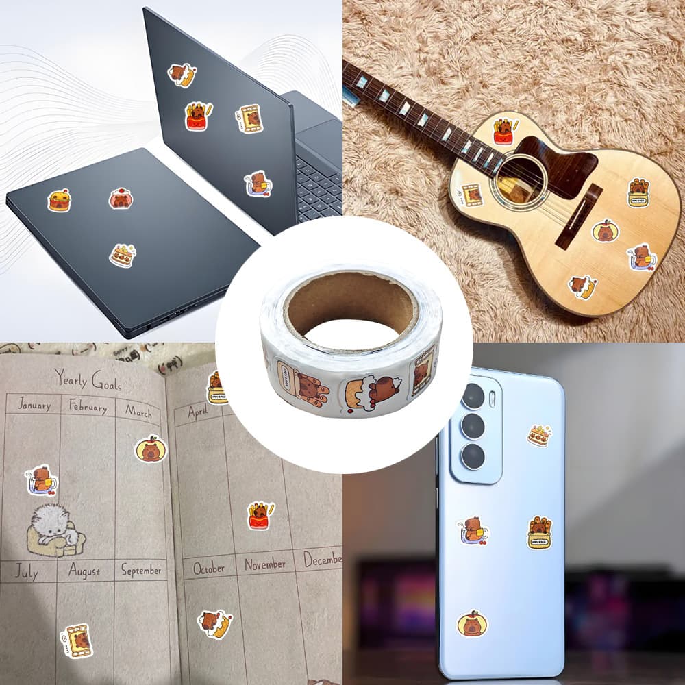 Same Style Capybara Packaged Roll Stickers Ins High-value Cartoon Cute Journal Sealing Decoration Student