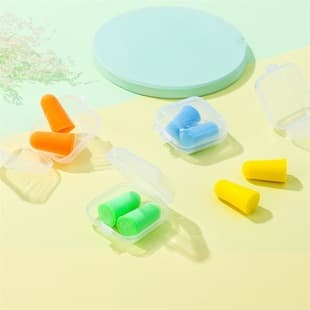 Slow Rebound Noise-Reducing Earplugs, Quiet Earplugs for Napping, Industrial Noise Reduction, Washable, Printable Logo Sponge Earplugs