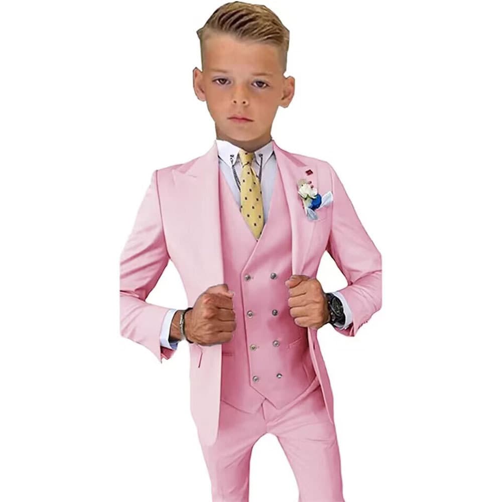 European and American Cross-Border New 3-Piece Boy African Cross-Border Suit Floral Boy Suit Birthday Party Suit