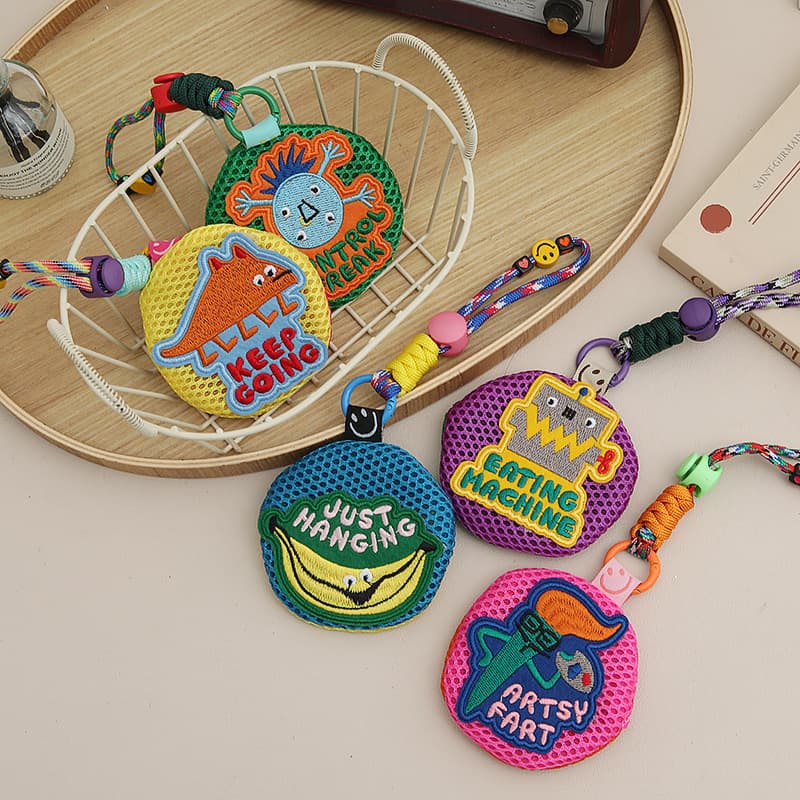 2025 Spring and Summer New Mosquito Repellent Bag Repellent Tablets Korean Cartoon Cute Smiling Face Bag Pendant Contrasting Colors for Men and Women