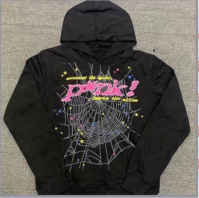 Young Thug Celebrity Same Style Sp5der 555555 Pink Hoodie Sweatpants Set