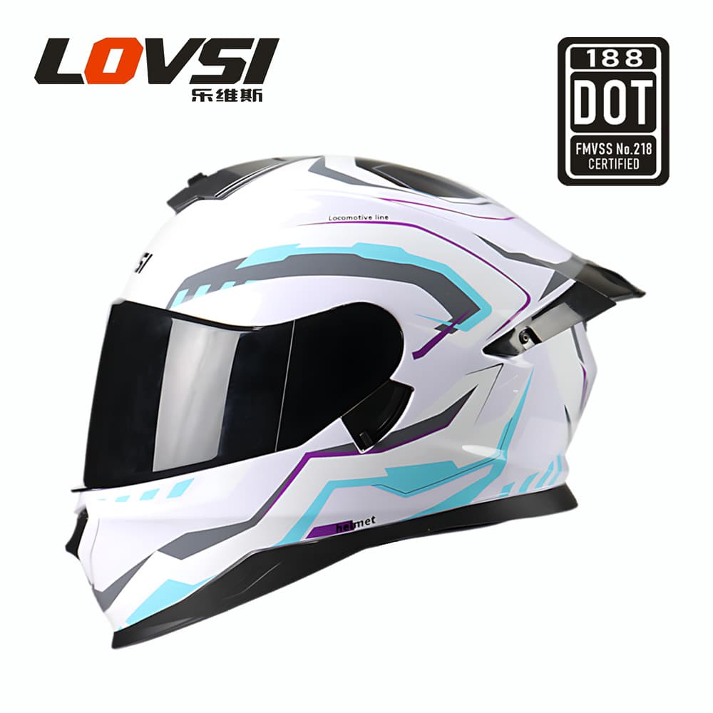 Motorcycle Helmet DOT Certified Men Full Face Helmet Four Seasons Dual Visor Winter Riding Helmet