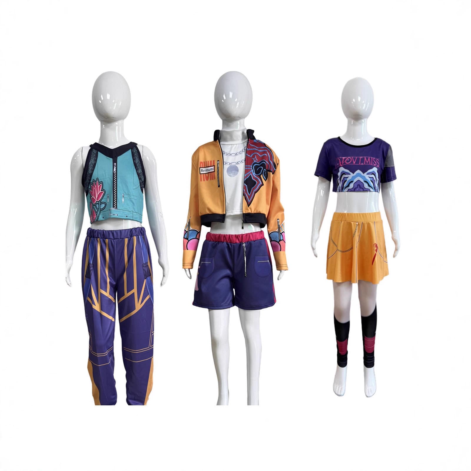 Spot second-hand witch hunter group cos costume printing European and American new girl pop singer Halloween suit without