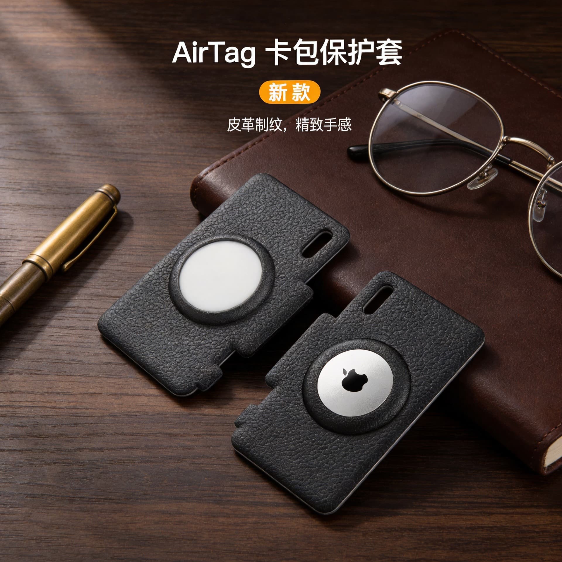 Portable wallet airtag2 passport case card holder second generation protective case locator PU leather camera tracker