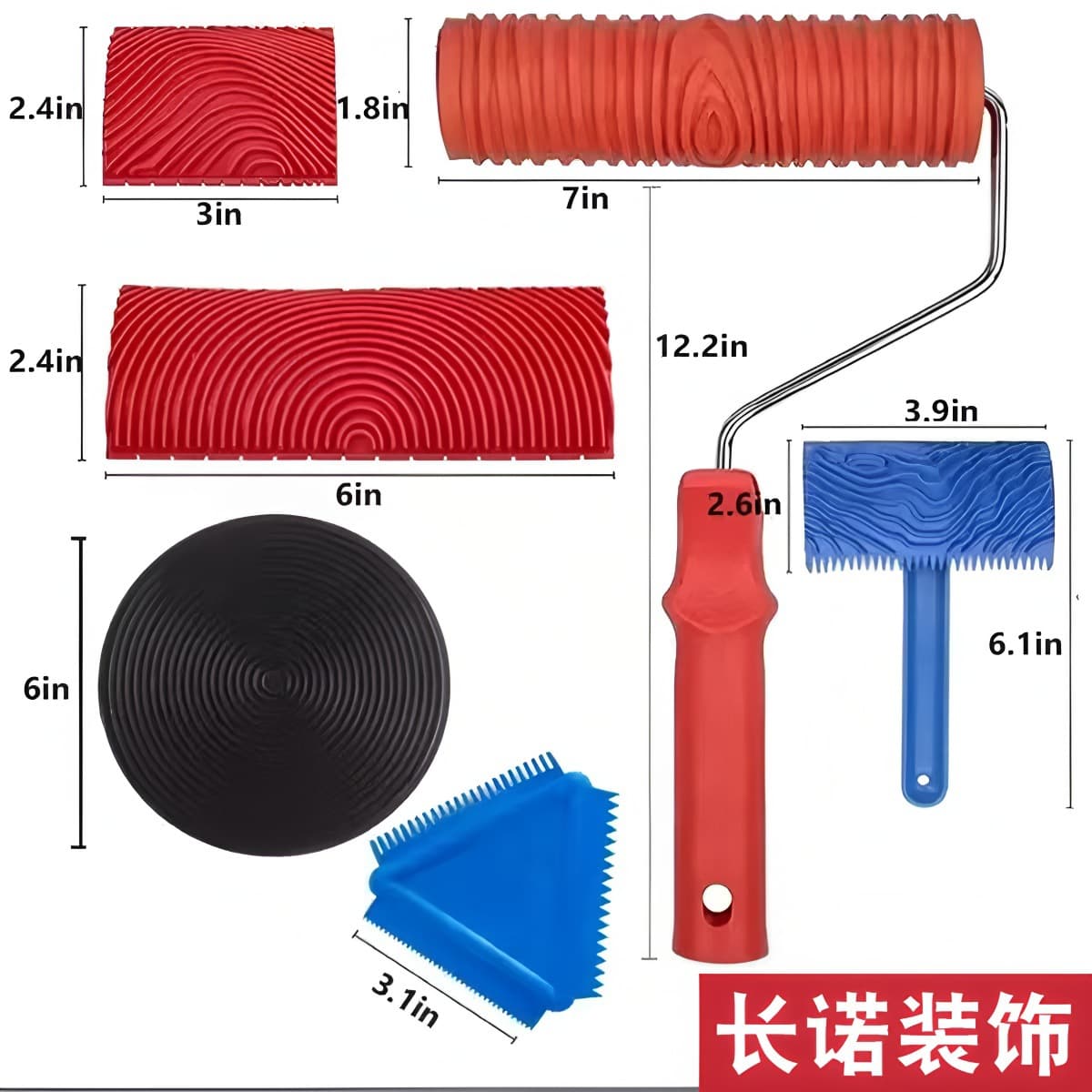 Factory wholesale wood grain paint series wood grain paint brush paint tree bark texture art paint brush wood grain roller