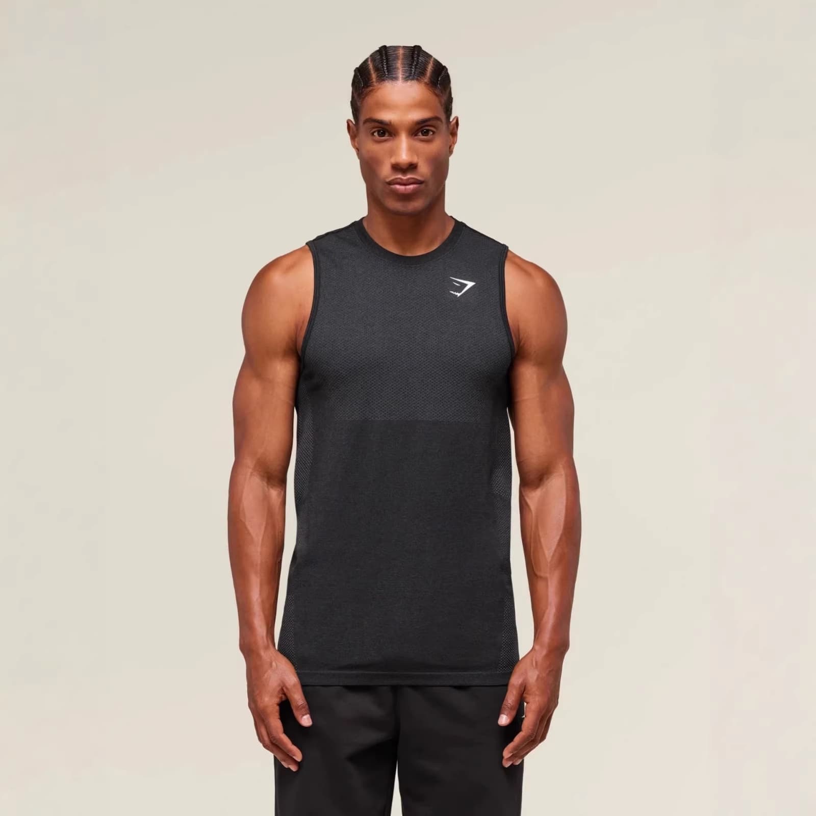 GYMSHARK new running sports fitness vest top casual breathable tight short sleeve casual running shark