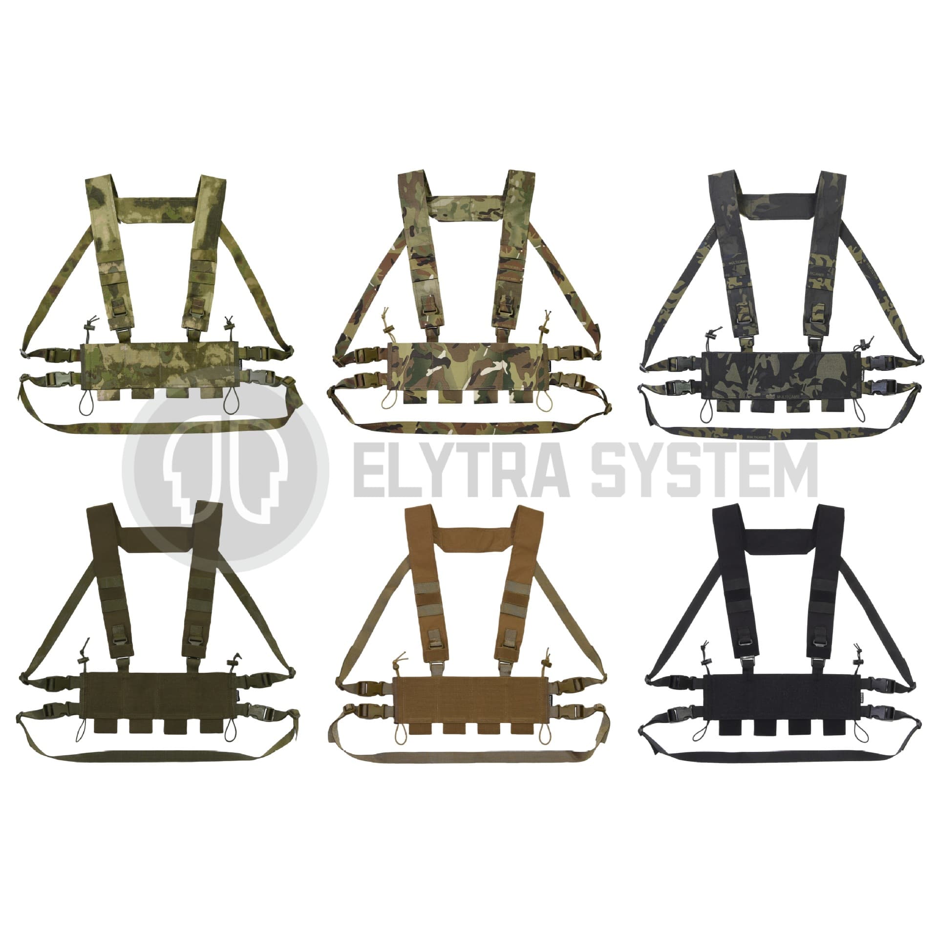SS style elastic four-link tactical chest hanger set includes suspenders, shoulder straps, belts, 5.56 end cross-border camouflage