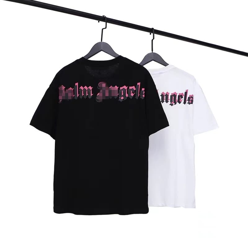 Palm Angels Palm Back Logo Phantom Print Short Sleeve T-Shirt Men Women High Street Loose Fit T