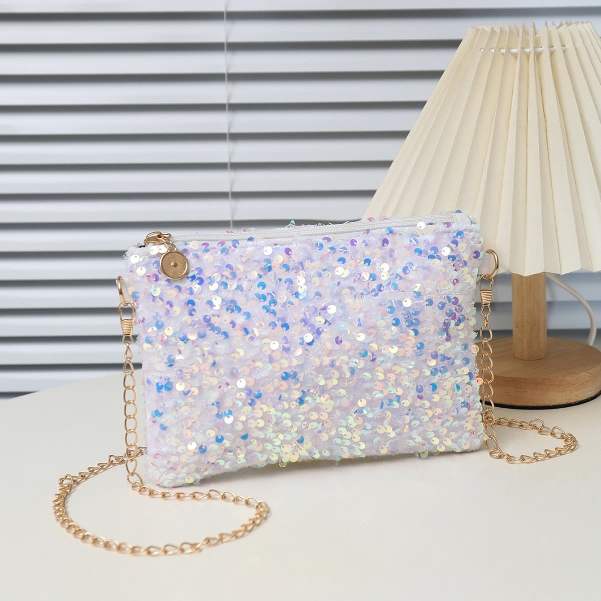 Large-capacity envelope bag for women 2025 new trendy shoulder Bling bag high-end design commuter chain bag