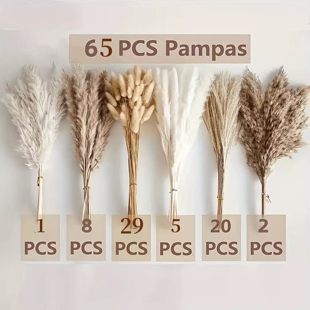 Dried Flower Bouquet Amazon Cross-Border Reed Grass Artificial Flowers Yunnan Preserved Flower Arrangement Fake Flowers Wedding Decoration