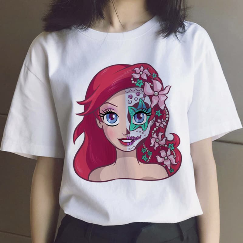Harajuku Women's T-Shirt Grunge Cartoon T-Shirt College Print Style Women's T-Shirt