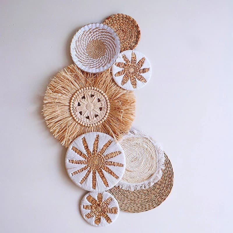 Customized Rattan Creative Living Room Wall Decoration, Home Style Restaurant Background Wall Hanging, Bedroom Entrance Wall Hanging Wall Decoration