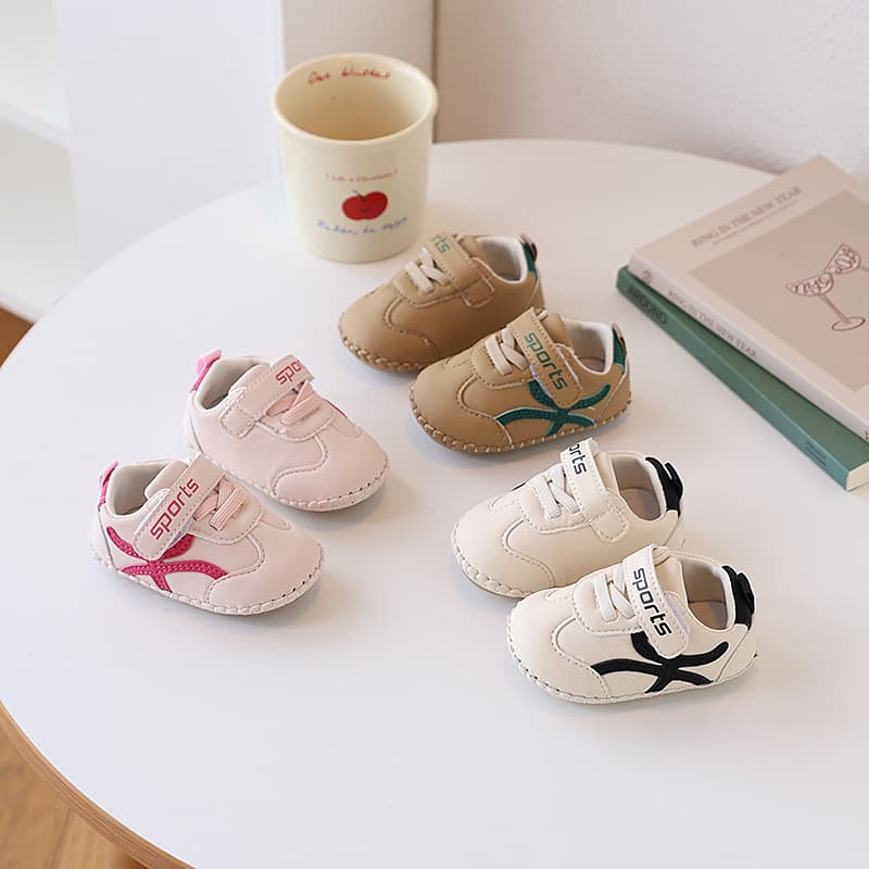 Drop Shipping Spring and Autumn New 0-1.5 Years Unisex Baby Soft-Soled White Shoes for 3-6-12 Months Walking