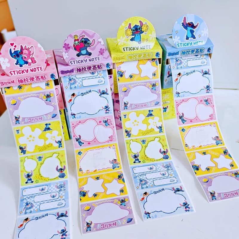 New Stitch Pull-Out Sticky Notes Cartoon Creative High-Quality DIY Pull-Out Memo Pads Easy Tear-Off Material Stickers