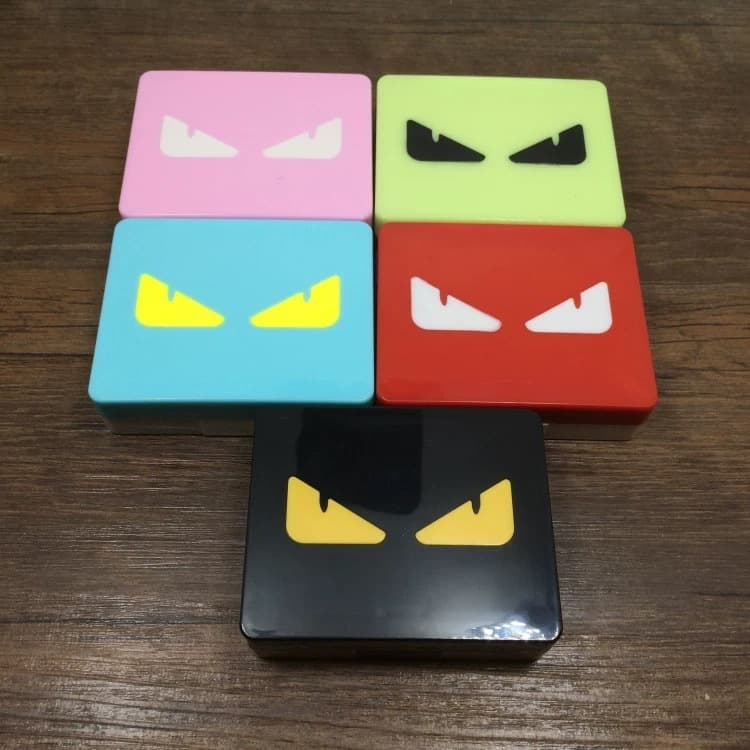 Cute Cartoon Little Devil Portable Simple Contact Lens Box Glasses Case Contact Lens Case Double Box Companion Box 233