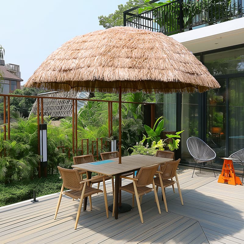 Outdoor sun-covering straw umbrella artificial straw sun-proof beach umbrella courtyard farmhouse scenic area garden thatch umbrella