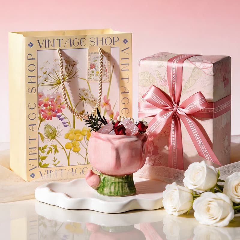 Tulip Pink Crystal Aroma Stone Dried Flower Scented Gift Box Essential Oil Fragrance Bedroom Decoration Birthday Gift