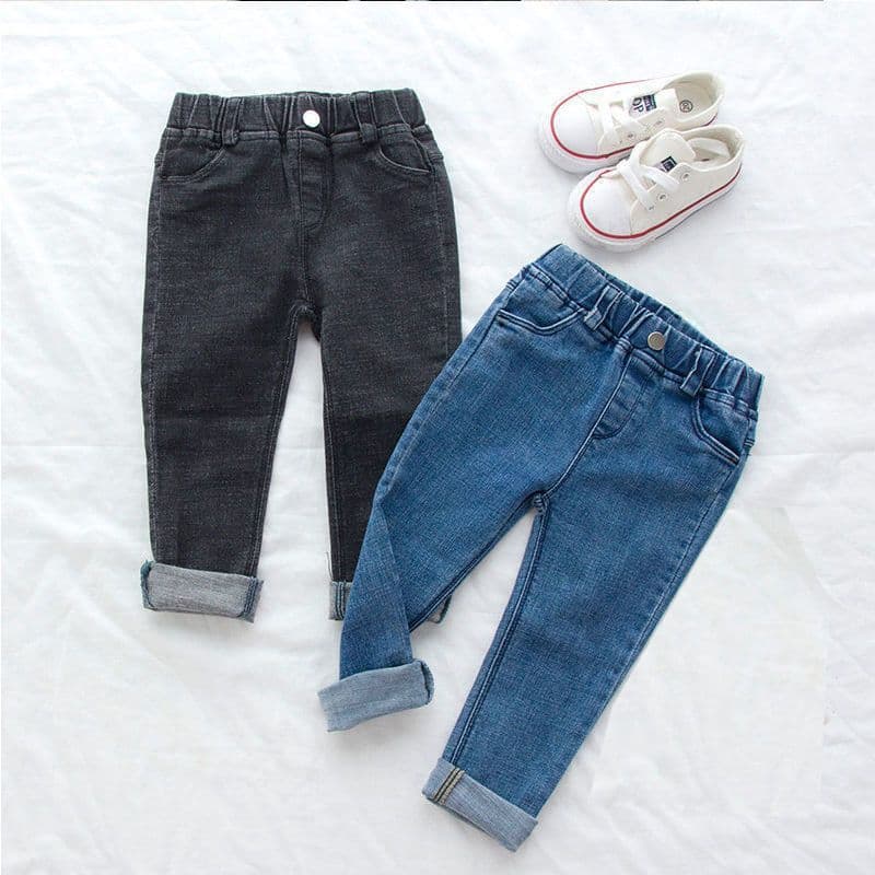 2026 New Spring and Autumn Trendy Children's Clothing, Warm Fleece-Lined Winter Clothing, Comfortable Children's Jeans, Thickened