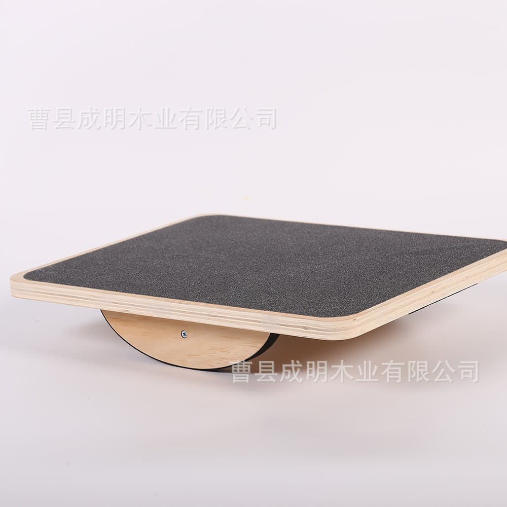 Solid Wood Rectangular Yoga Balance Board for Coordination Training, Anti-slip Fitness Stepper for Adults