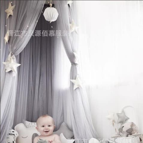 INS Nordic Children's Room Dome Netting Tent Bed Canopy Mosquito Net 7 Colors