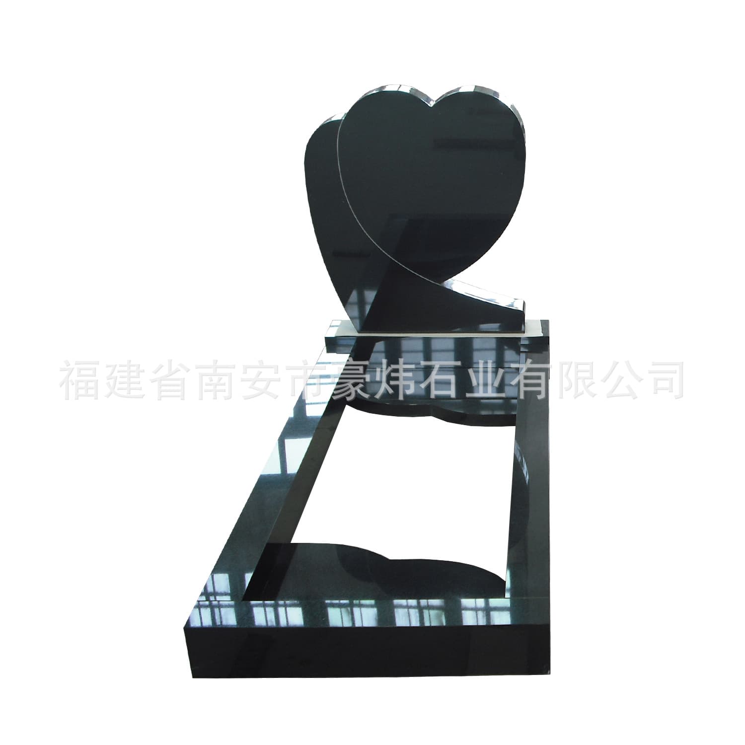 Direct supply from source factory for German-style heart carvings, custom black natural granite headstones wholesale