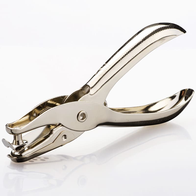 Deli 0114 single-hole punch, multi-functional handheld binder punch for student paper hole-making