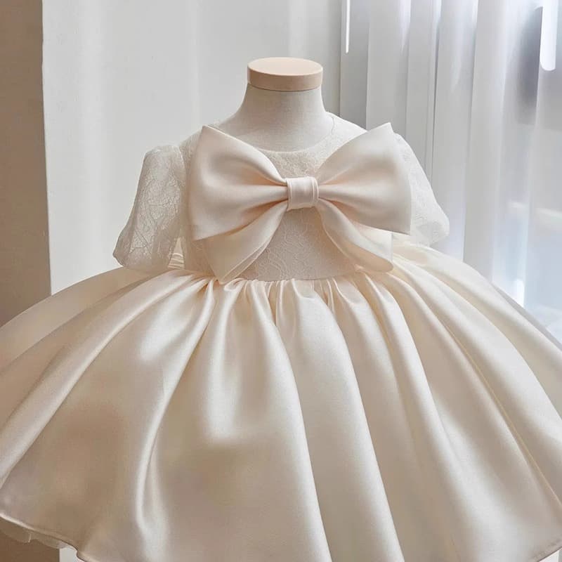 Baby Girl 1st Birthday Dress for Host, Piano Performance, Children's High-End Birthday Princess Gown, Flower Girl Fashionable