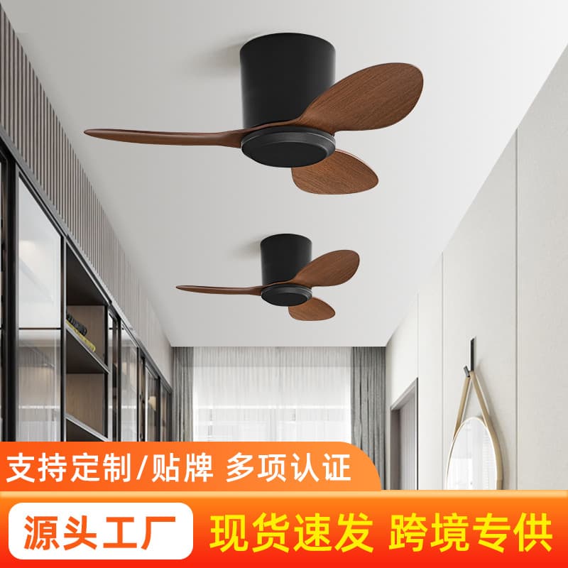 Cross-border fan smart small ceiling fan silent variable frequency bedroom ceiling-mounted lightless electric fan home commercial ceiling fan