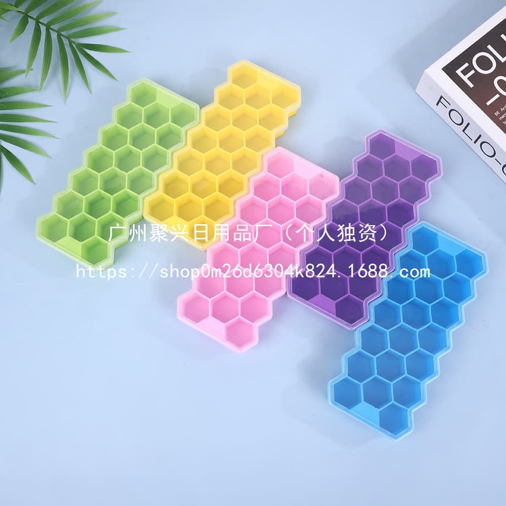 Creative 20-grid popsicle mold silicone honeycomb ice tray cross-border DIY ice cube mold honeycomb ice box mold