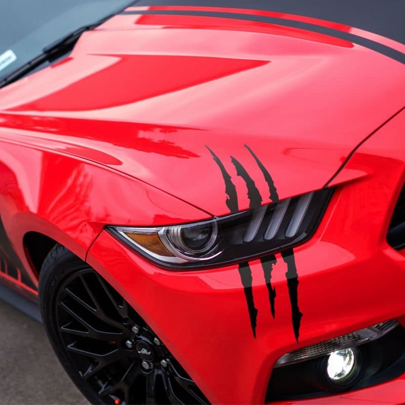 Car Headlight Decorative Engine Hood Eyebrow Scratch Cover Ghost Claw Sticker Custom Modification Waterproof Personalized Laser