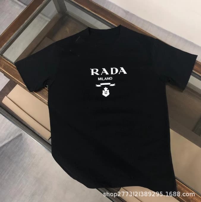 Trendy New Letter Print Logo Round Neck Short Sleeve Men's Casual Loose T-Shirt Couple Matching Versatile Top